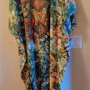 Colorful Tree Pattern Kaftan